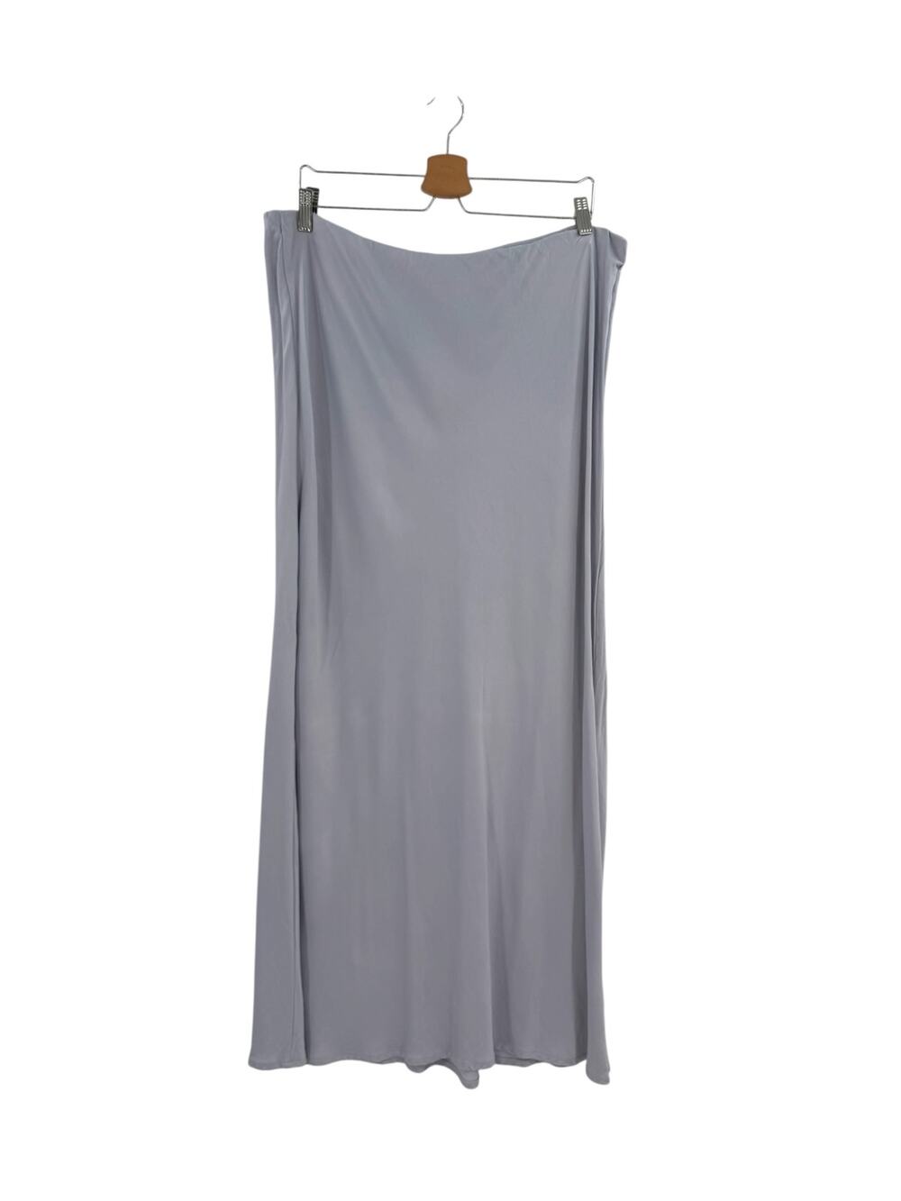 Anthropologie Tilda Bias Cut Maxi Slip Skirt Lavender Gray Silver Size 2X